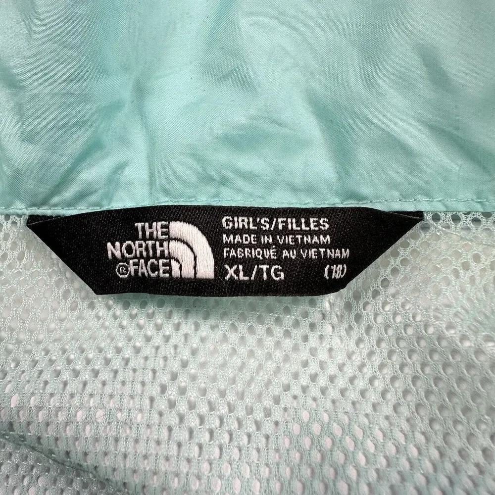 The North Face Girls Size XL‎ Dryvent Full Zip Rain Jacket Hooded Mesh Lined